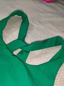 Emerald Green padded croptop