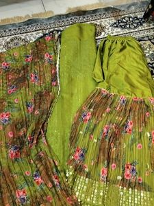 Semi Stitched Garara Pattern Dress