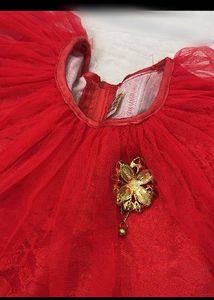 kids Beautiful Red Party Gown