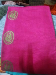 Vibrant Pink &amp; Green Saree