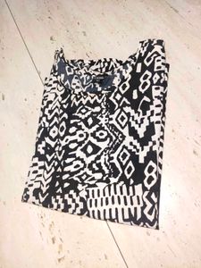 🖤 Trendy Black &amp; White Printed Top | Stylish Casu