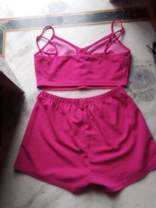 SHEIN Fuchsia Cami Top &amp; Shorts Set