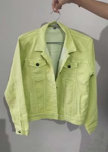 Lime Green Denim Jacket