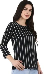 Chic Black &amp; White Striped Top