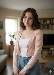 Pink Knit Cardigan