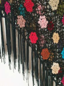 Vintage Crochet Poncho /Cape