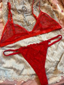 Red Lace Lingerie Set