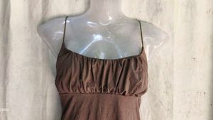 Brown Ruched Bodysuit Swimsuit