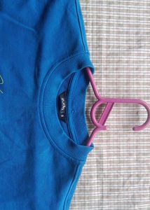 Blue "Keep Real" Crewneck Sweatshirt