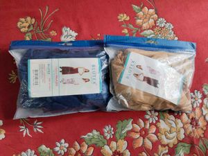 combo of 2 Blue and Beige Palazzo Pants -combo