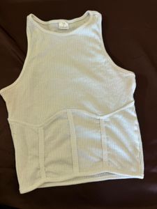 Ribbed Corset Tank Top
