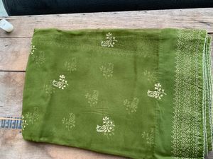 Green Saree With matching Blouse