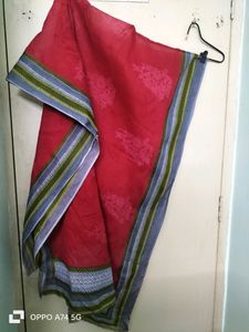 Pure Cotton Red Printed Dupatta