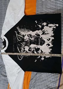 H&amp;M Black &amp; White Graphic Boxy Fit T-Shirt