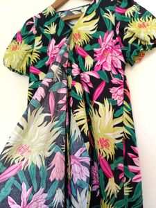 Vibrant Floral Print Dress