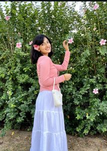 Cute Pink Tie-Front Cardigan