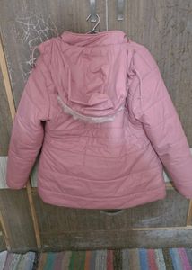Pink Puffer Jacket with Hood