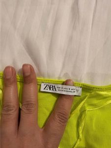 Zara Green Ruched T-Shirt