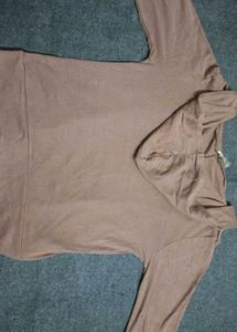 Cozy Brown Zip-Up Cardigan