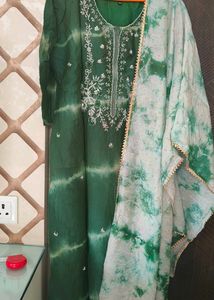 Tie Die Kurti With Dupatta