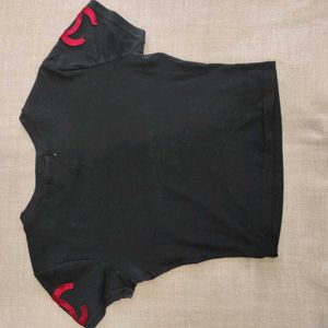 Women Black Crop Top