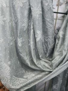 Elegant Grey☃️☃️ Embroidered Dupatta