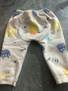 Cute Monster Print Baby Pants