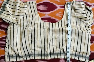 Elegant Striped Art Silk Blouse