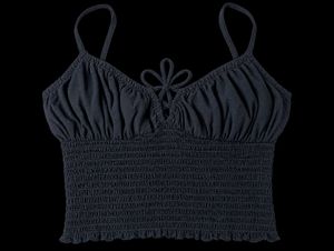 Smocked Crop Camisole Top kapde ki condition acchi