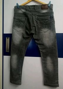 Stylish Grey Wash Denim Jeans