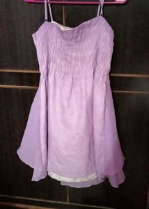 Lavender Flowy Party Dress