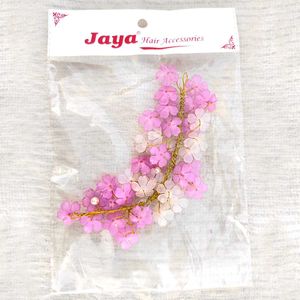 Pink Floral Hair Accessory brooch with Pearls