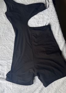 Chic Black One-Shoulder Cutout Jumpsuit
