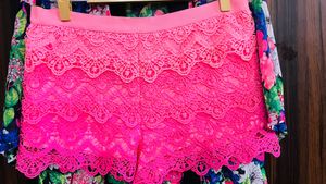 Chic Pink Lace Bikini Set with Floral Cover-up