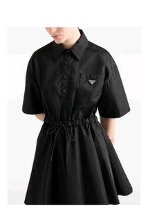 Prada Black Re-Nylon Short-Sleeved Dress