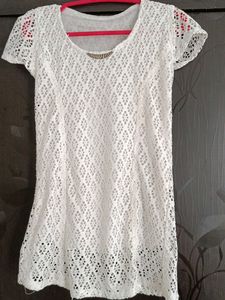 Cute White Korean Top