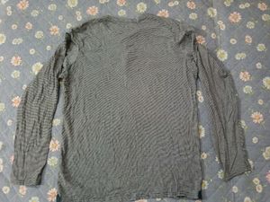 Men's Striped Long Sleeve Henley Shirt