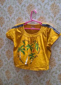 Yellow Summer Palm Tree T-Shirt