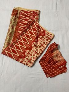 Intricate Traditional Patterns Saree with Blouse