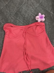 Beautiful Coral Textured Blouse