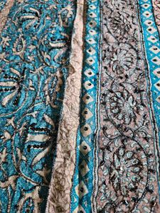 Pure Crepe embroidered saree
