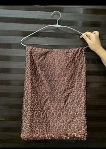 brown crepe shiny fabric