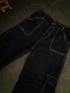 Dark Wash Cargo Jeans