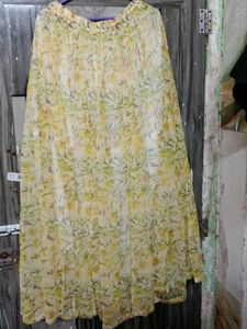 Flowy Floral Print Maxi Skirt