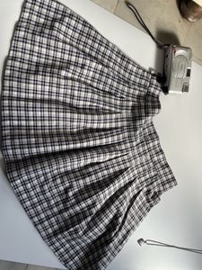 Plaid Pleated Mini Skirt