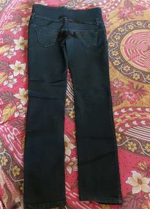 Black High-Waisted Button-Up Jeans