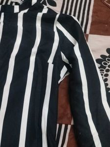 Black and White Striped Tunic