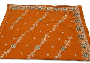 Elegant Mustard Embroidered Saree