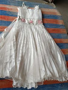 White Embellished Party Gown