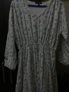 Cute Floral Print Midi Dress